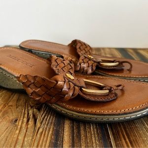 Sesto Meucci Woven Leather Thong Sandals Size 8M